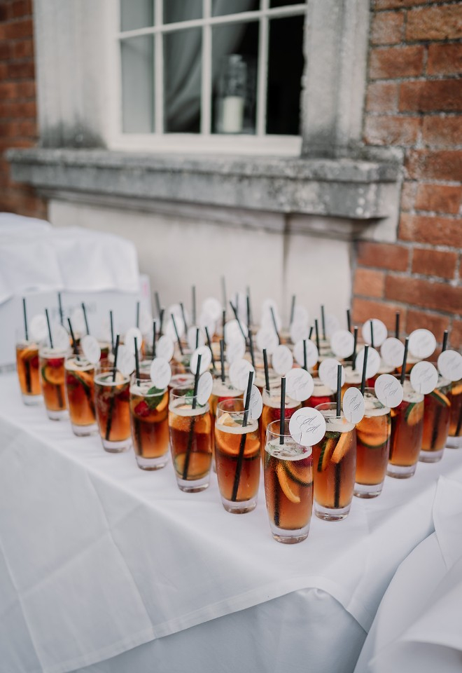 Pimms drink reception