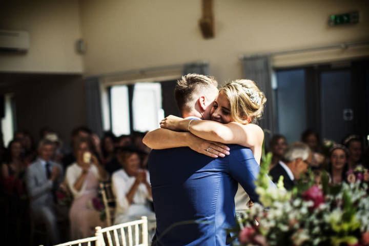 Alex and Chris - Navy and Pink Barn Wedding in Surrey gallery image