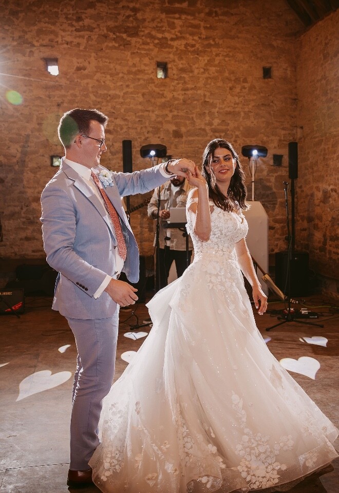 Bride and Groom on Dancefloor