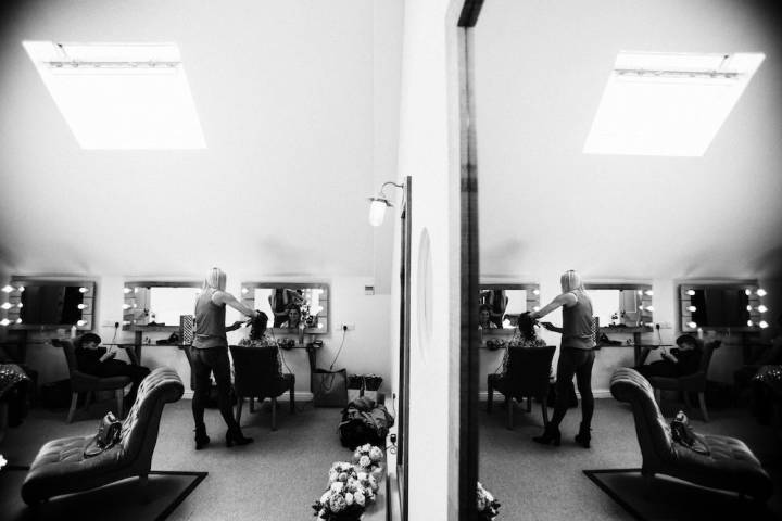 Alex and Chris - Navy and Pink Barn Wedding in Surrey gallery image