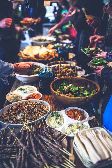 Vegan wedding food