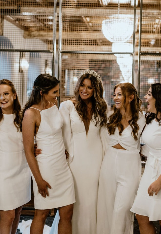 Bridal party at the drinks reception