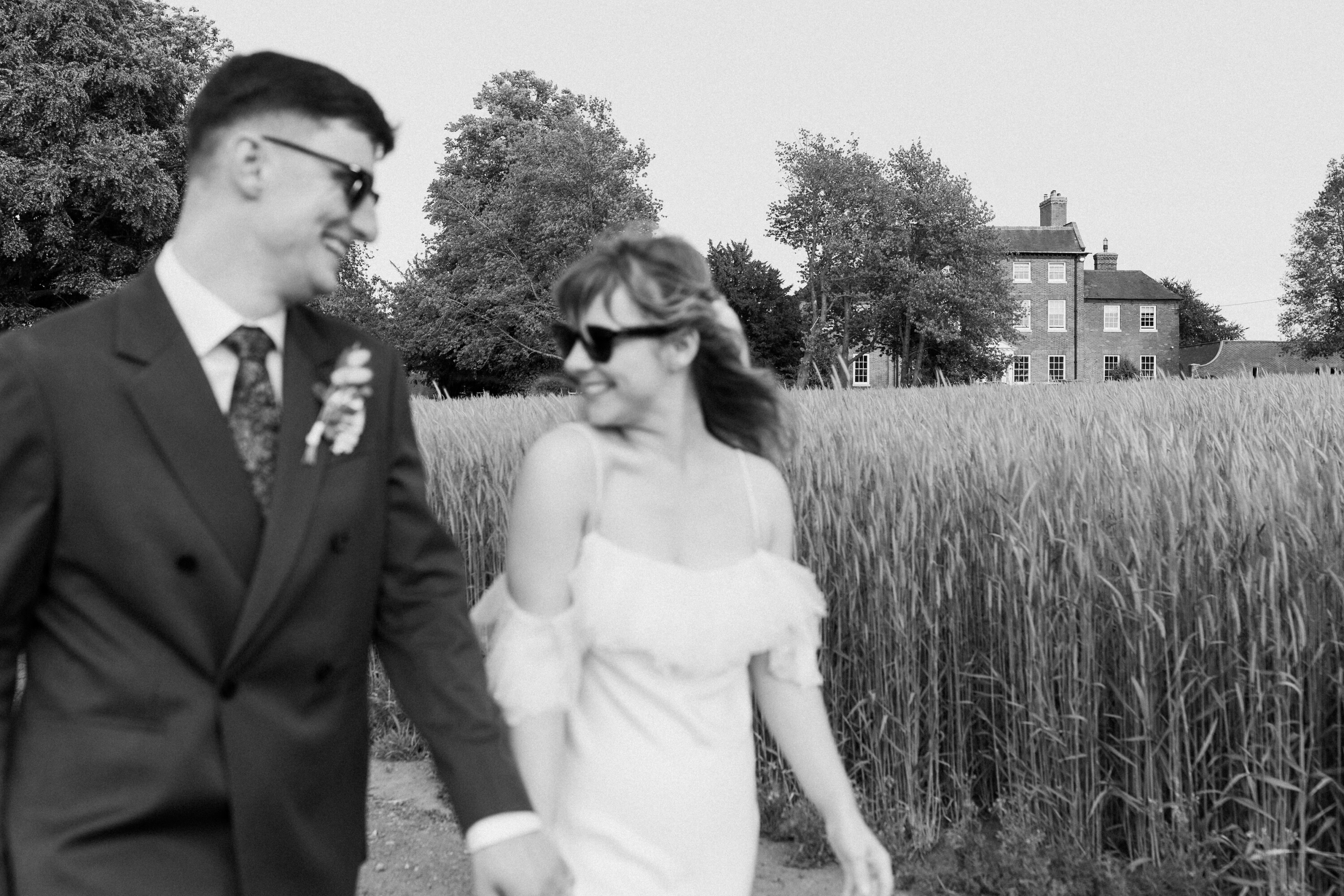 Film photography black and white image wedding photography