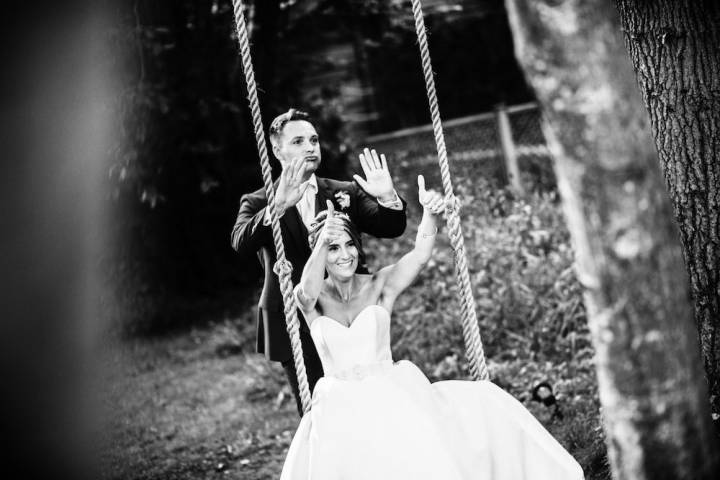 Alex and Chris - Navy and Pink Barn Wedding in Surrey gallery image