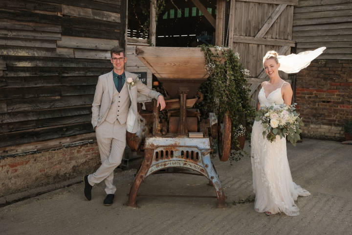 Natasha and Josh - A Summer Festival Wedding in Essex Barn Venue gallery image
