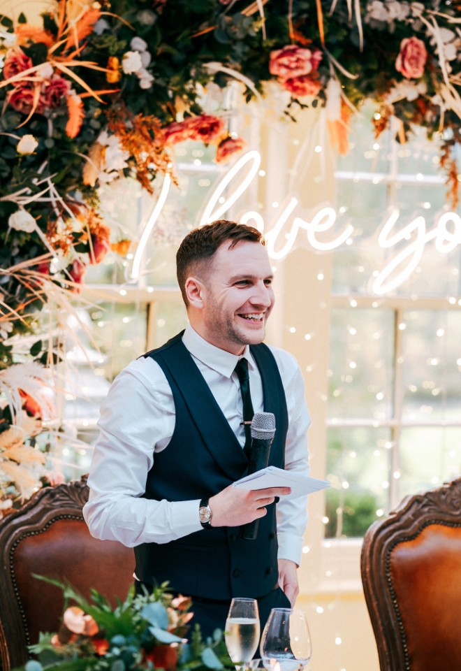 Groom making a speech 