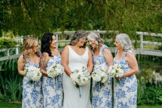 bride and bridesmaids