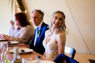Bride at top table