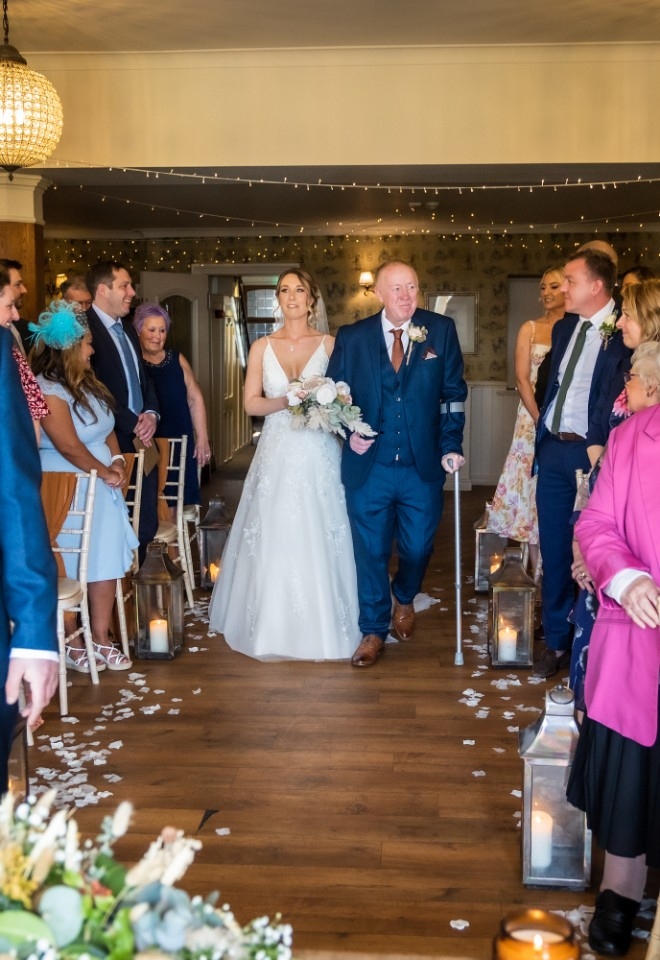 bride walking down the aisle 