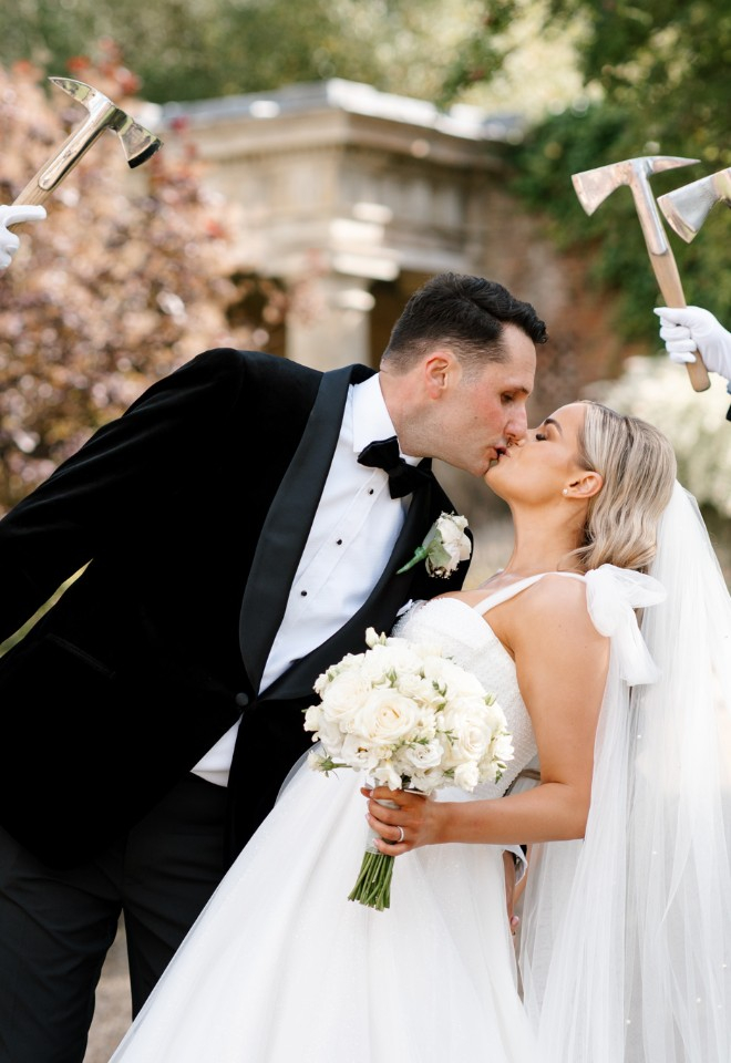 Fire Service Guard of Honour during wedding