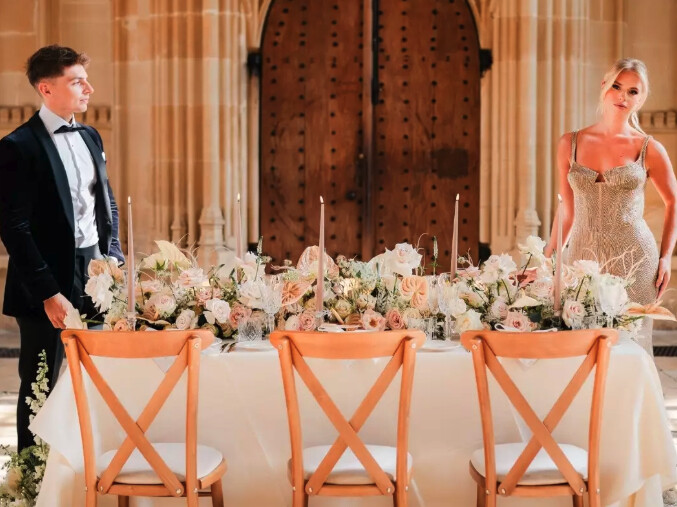 A top table provided by Oxford event hire