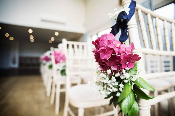 Alex and Chris - Navy and Pink Barn Wedding in Surrey gallery image