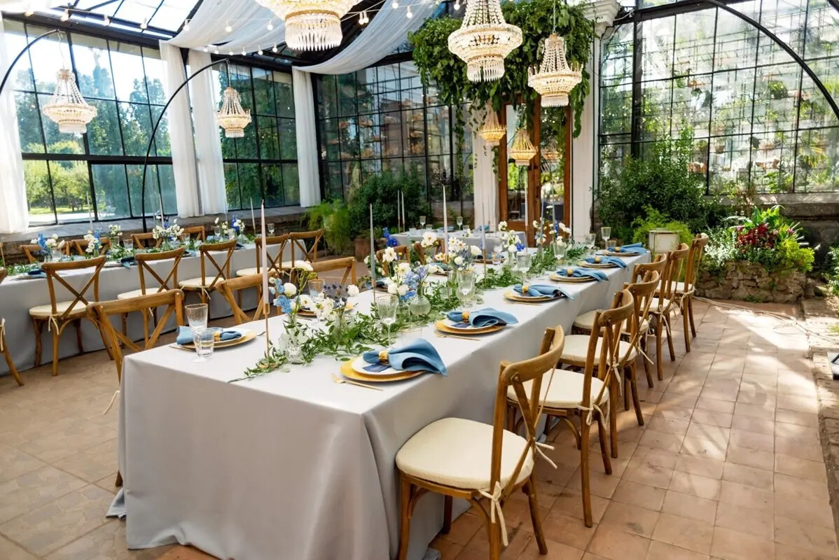 A table set up by Millie Miles event hire