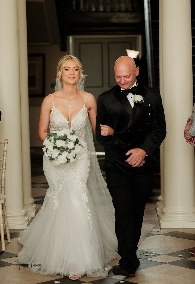 Chloe with her father