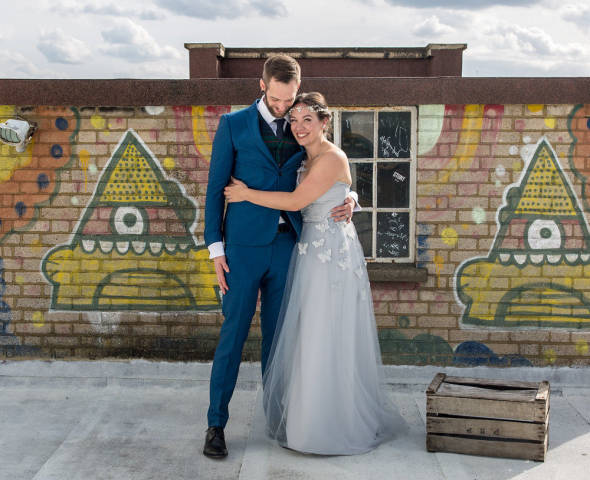 Carly and Kelv - A Quirky East London Wedding with Hog Roast gallery image