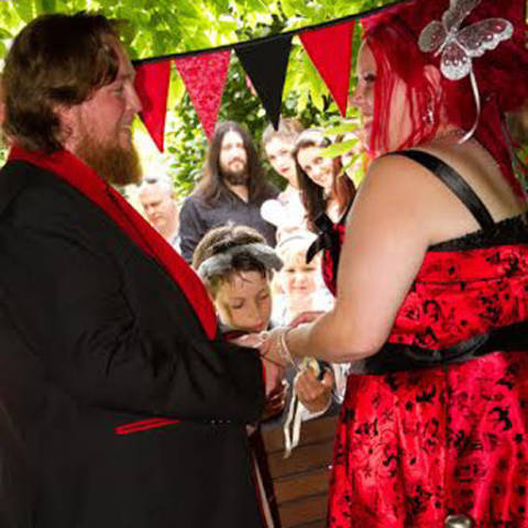 James and Michelle - Alice in Wonderland Wedding in Wiltshire gallery image