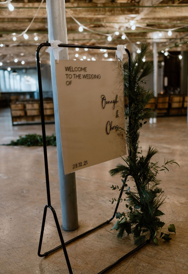 Wedding welcome sign 