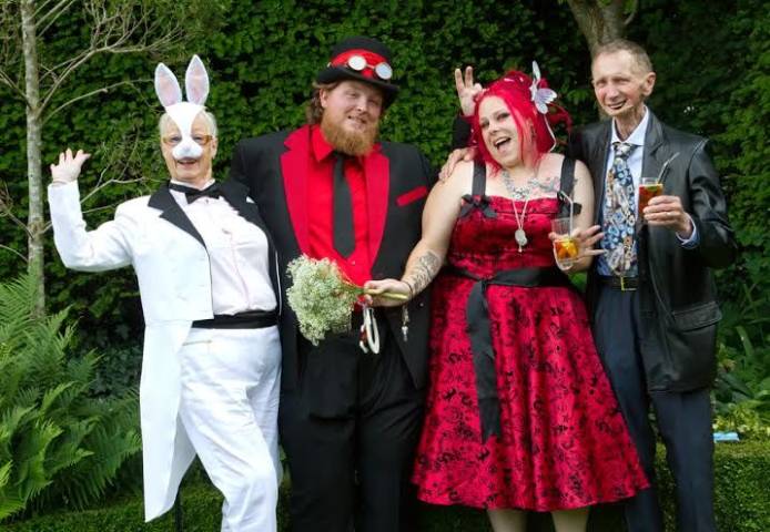 James and Michelle - Alice in Wonderland Wedding in Wiltshire gallery image