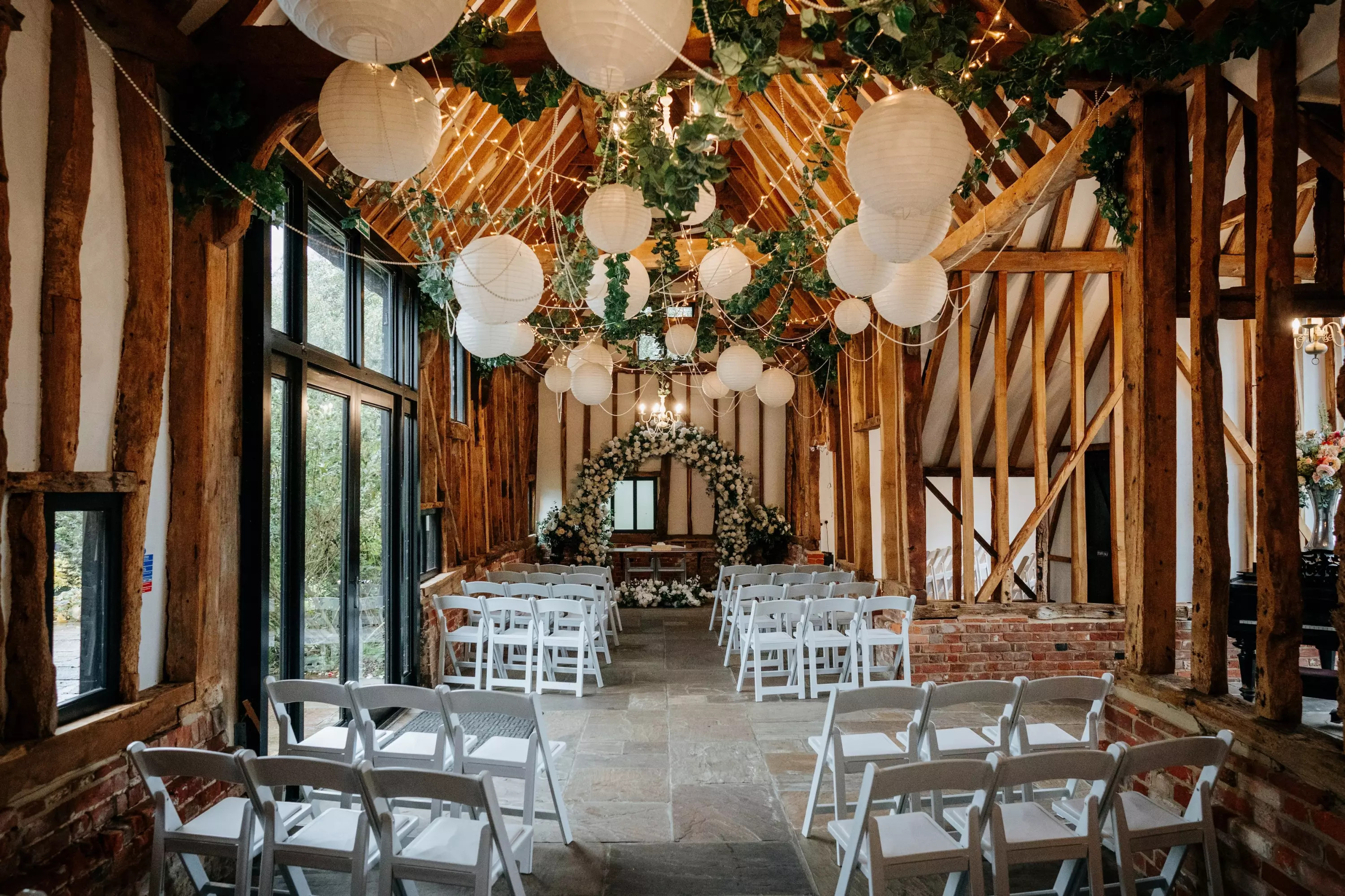 Wedding ceremony barn at High House