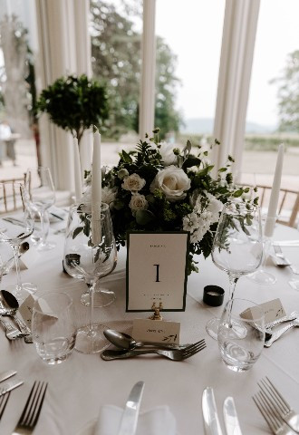 Glewstone Court Real Wedding Table Details