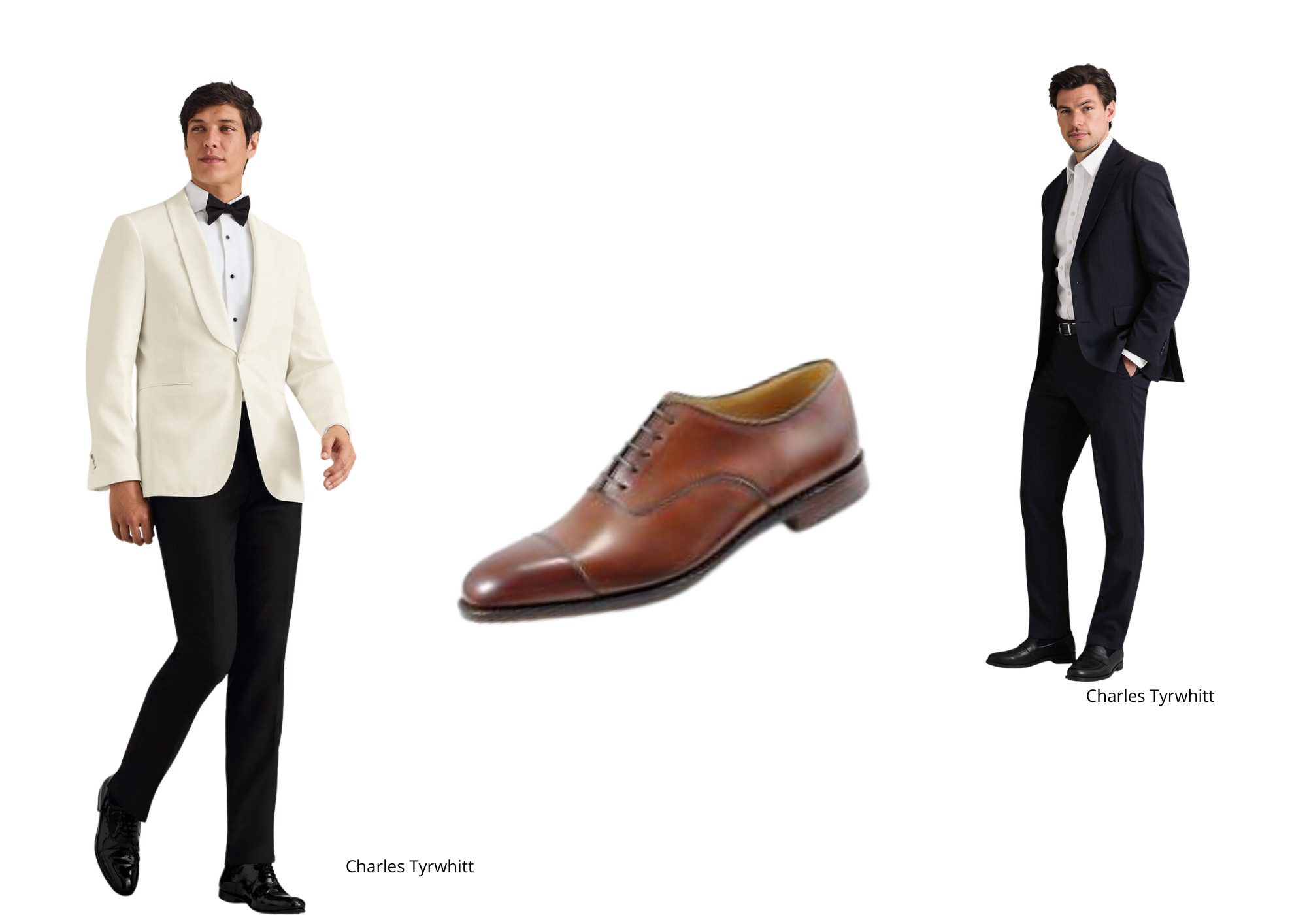 lounge suit with mahogony brown oxford shoe