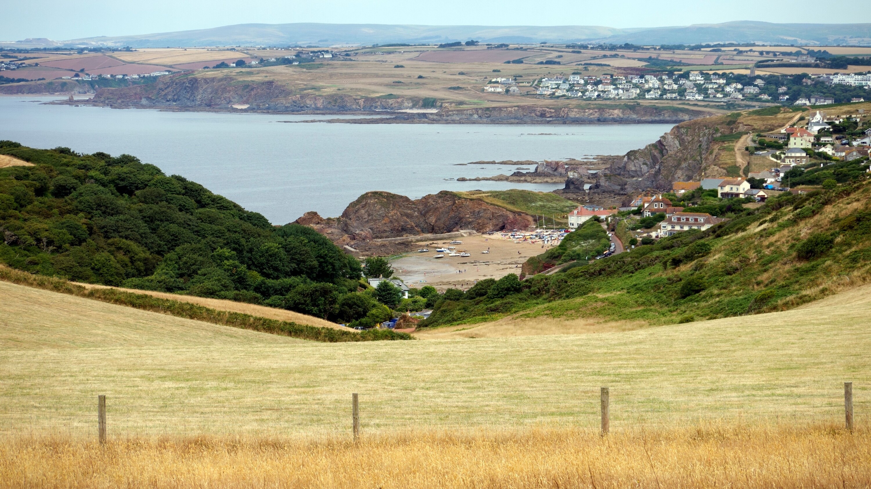 Countryside and coast combining, an image of Hope Cove in South Devon