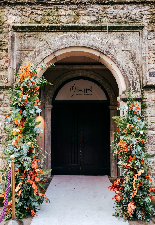 Mitton Hall wedding venue entrance 