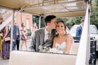 Bride and Groom traveling to Ardington House