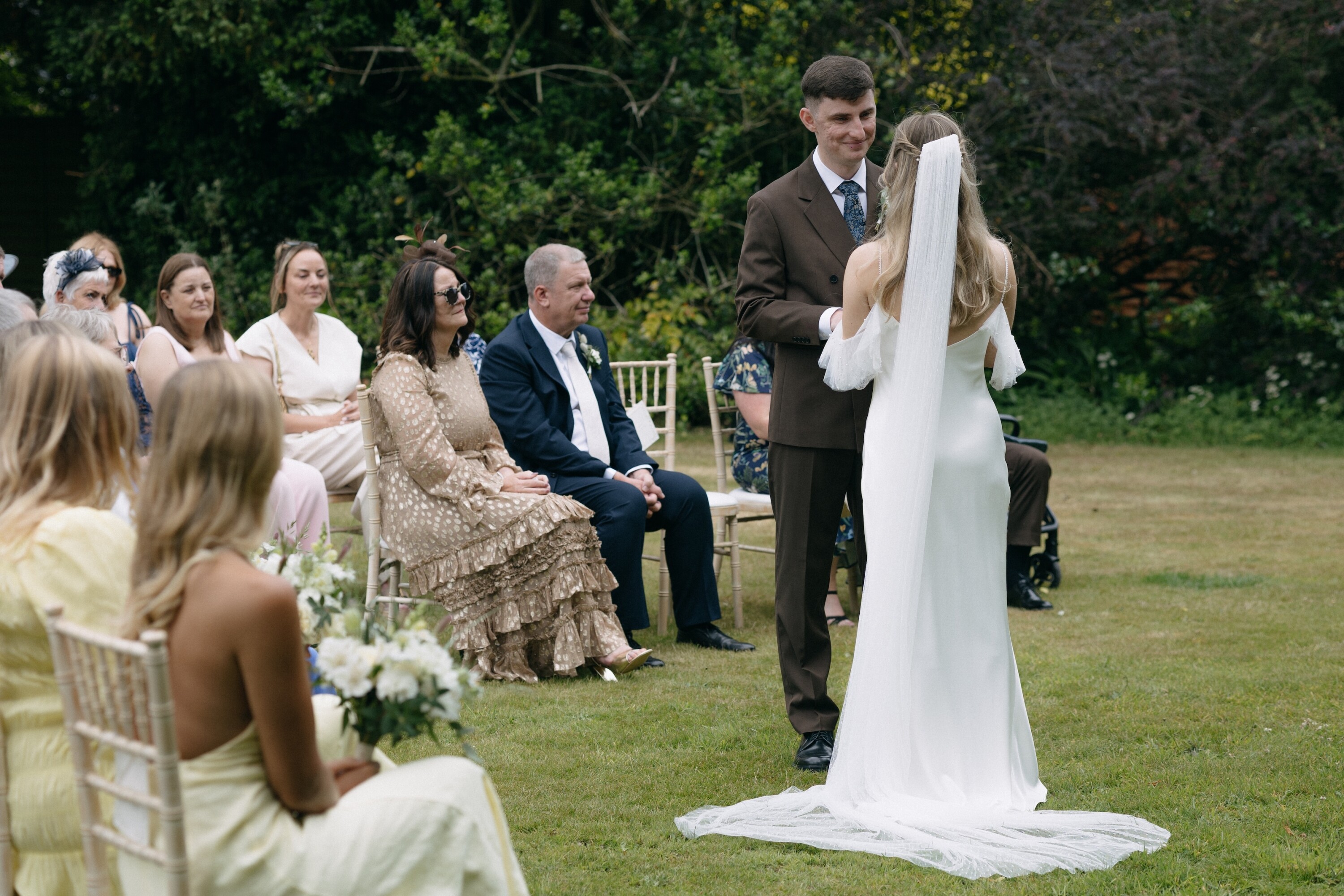 bride and groom at their wedding ceremony 