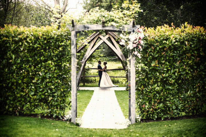 Alex and Chris - Navy and Pink Barn Wedding in Surrey gallery image