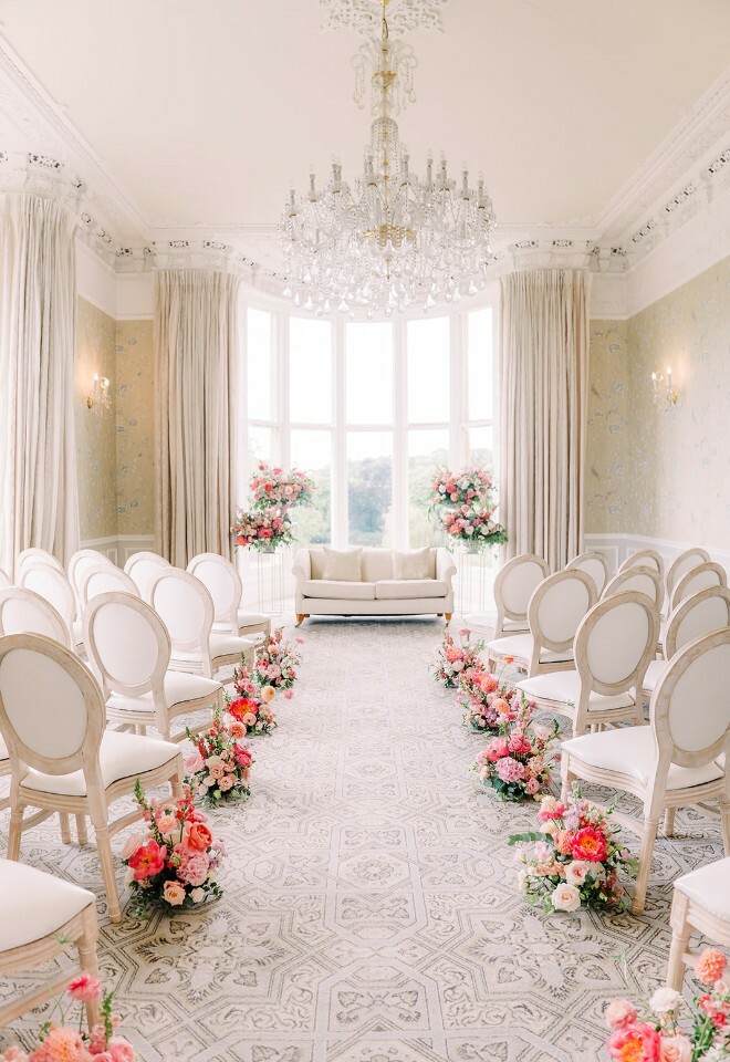 Ceremony room at Clevedon Hall