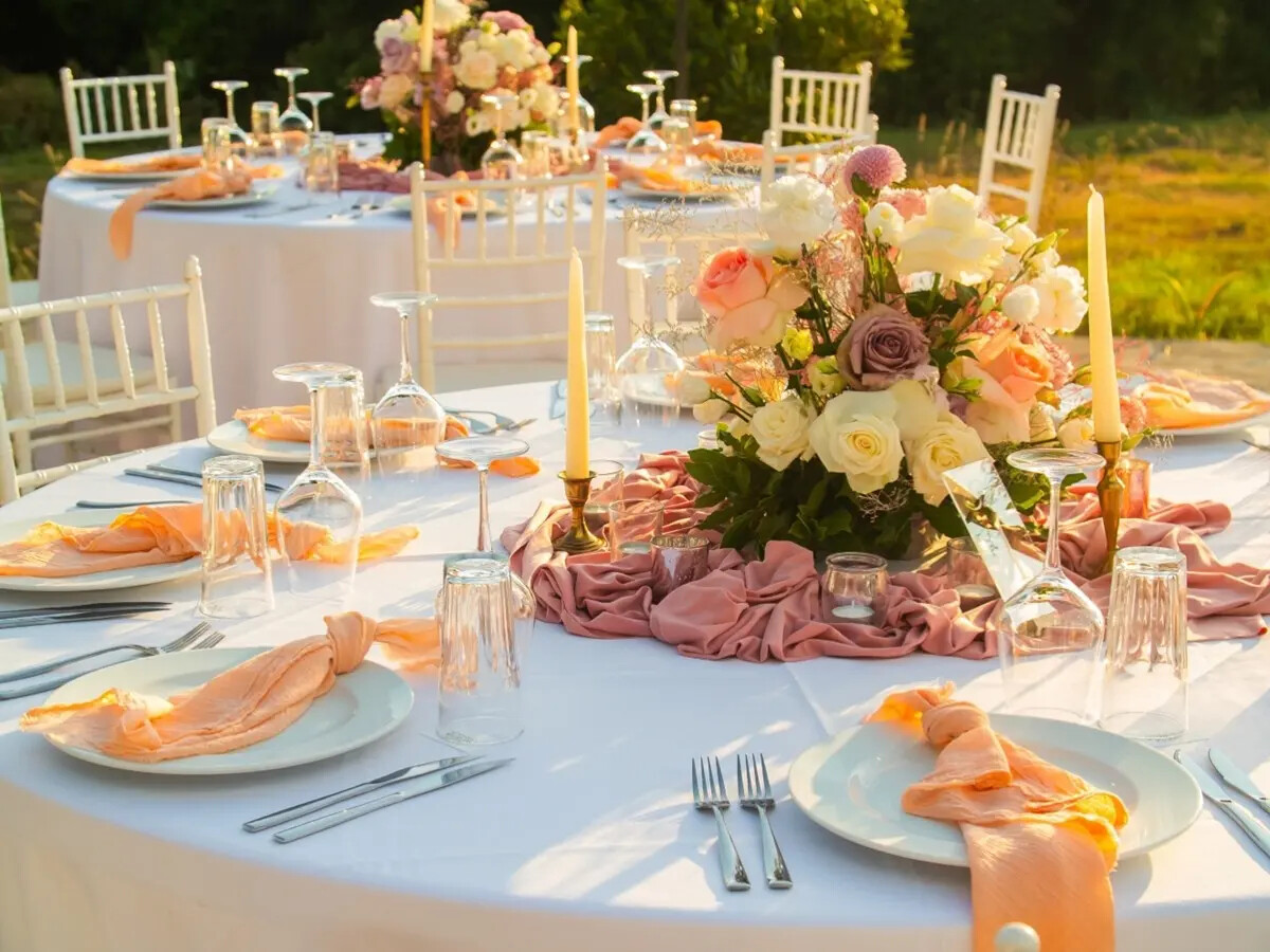 A table set up by Millie Miles event hire