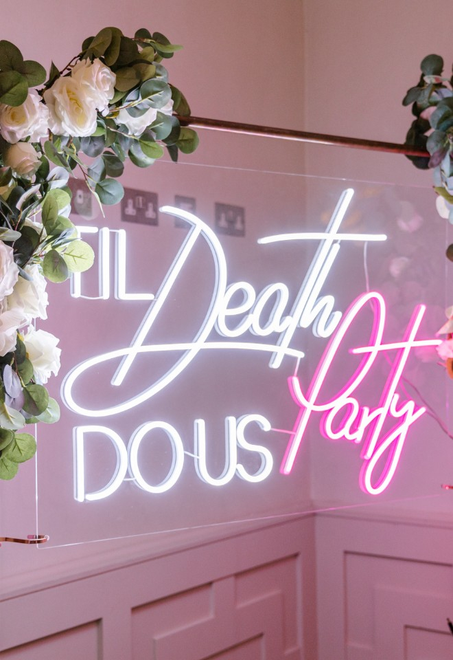 Til death do us party neon sign