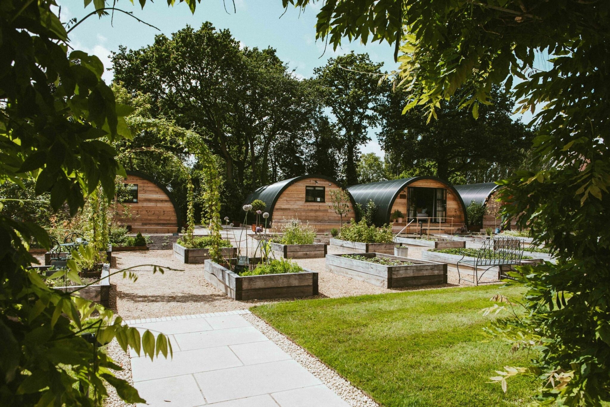 Exterior of Silchester Farms Pyggy accommodation