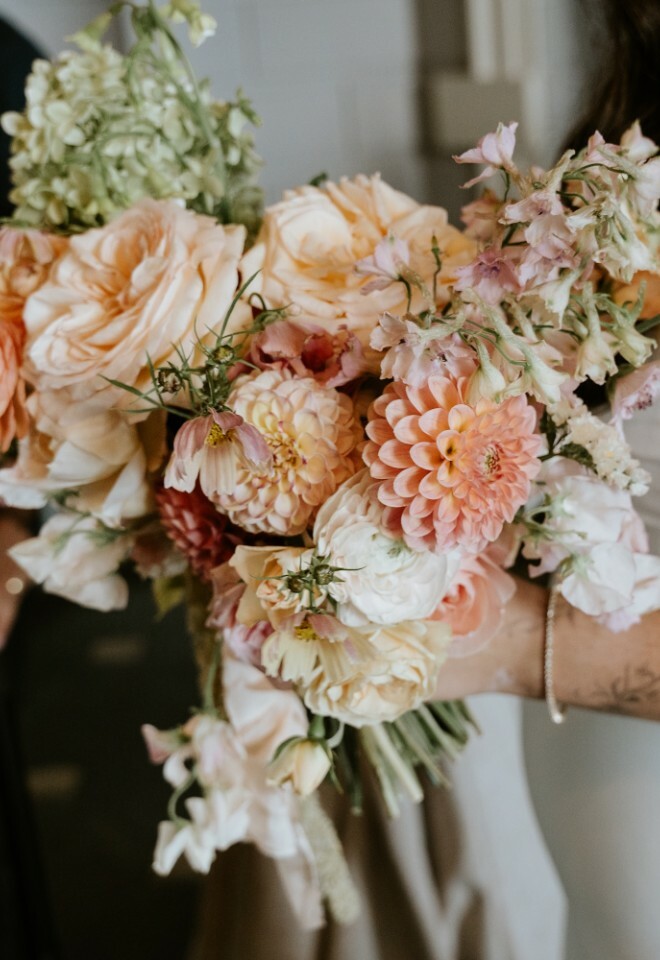 The brides pastel bouquet