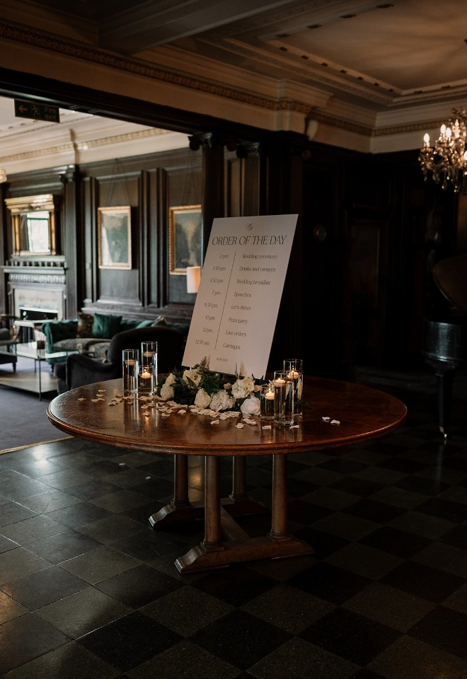 Order of the day sign