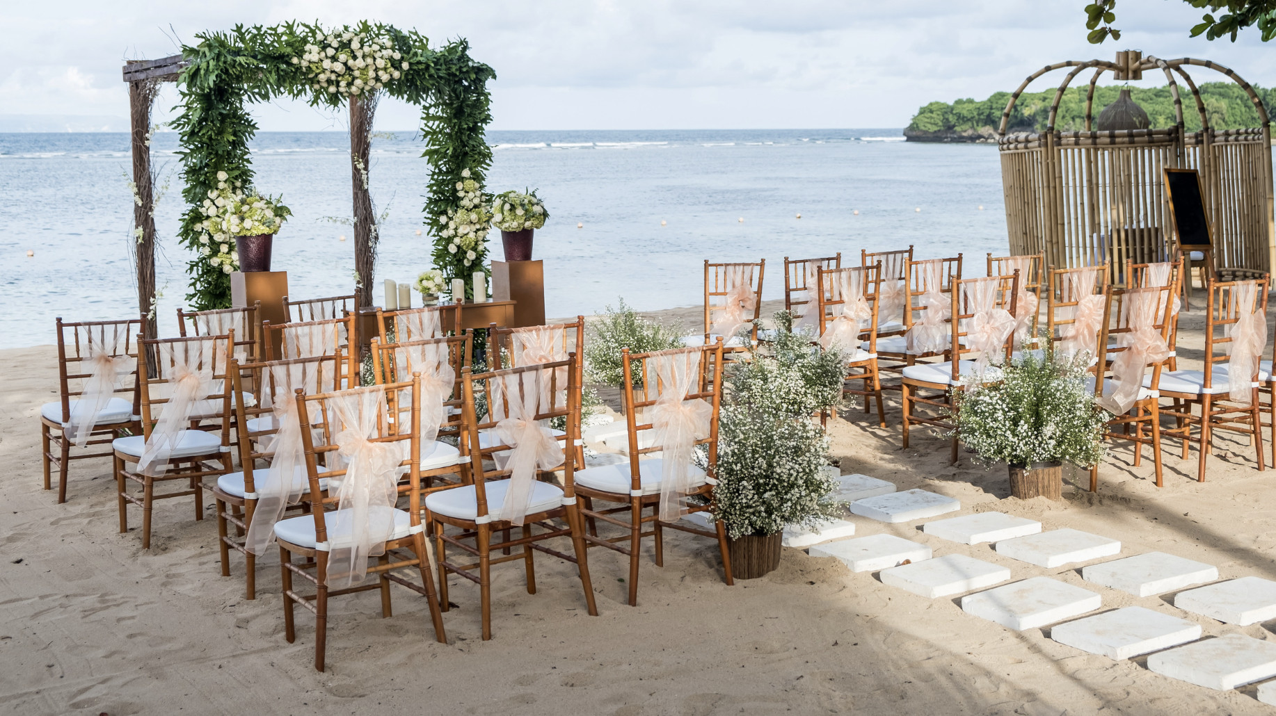 A destination wedding ceremony