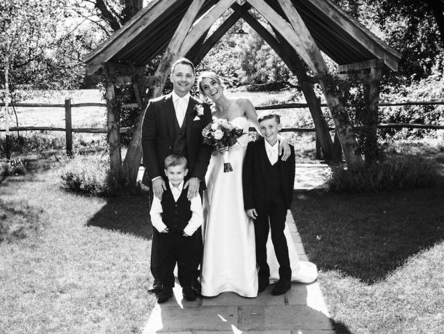 Alex and Chris - Navy and Pink Barn Wedding in Surrey gallery image