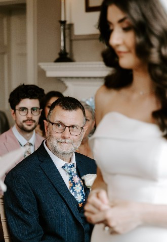 Wedding ceremony at Glewstone Court