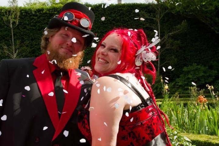 James and Michelle - Alice in Wonderland Wedding in Wiltshire gallery image