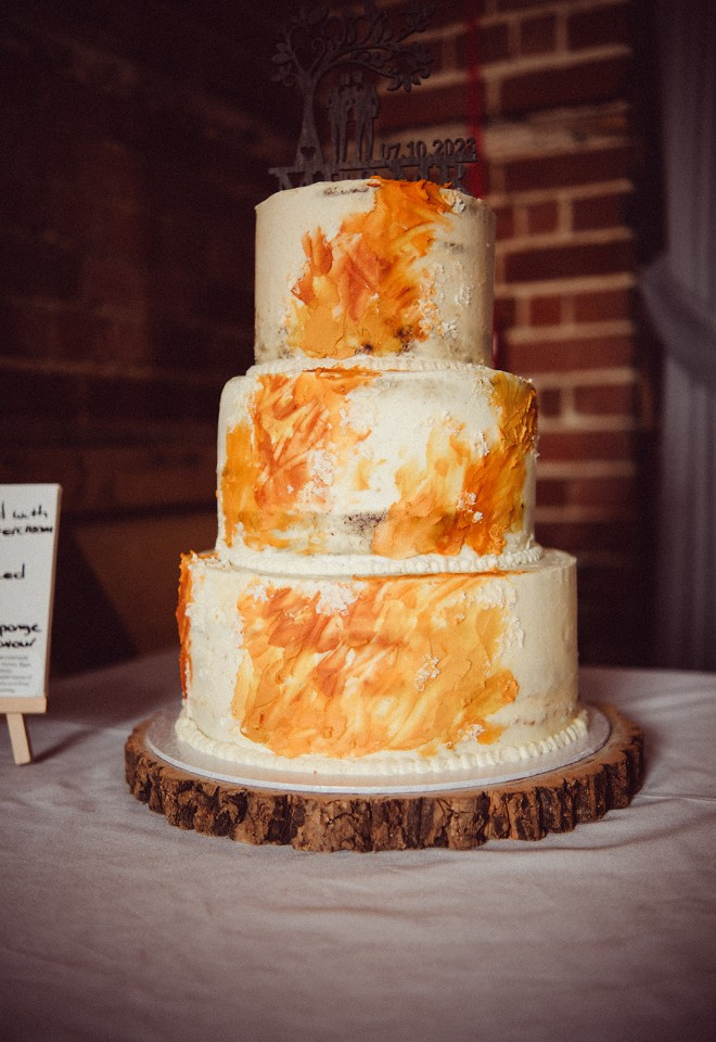 Wedding cake at Copdock Hall wedding venue Suffolk