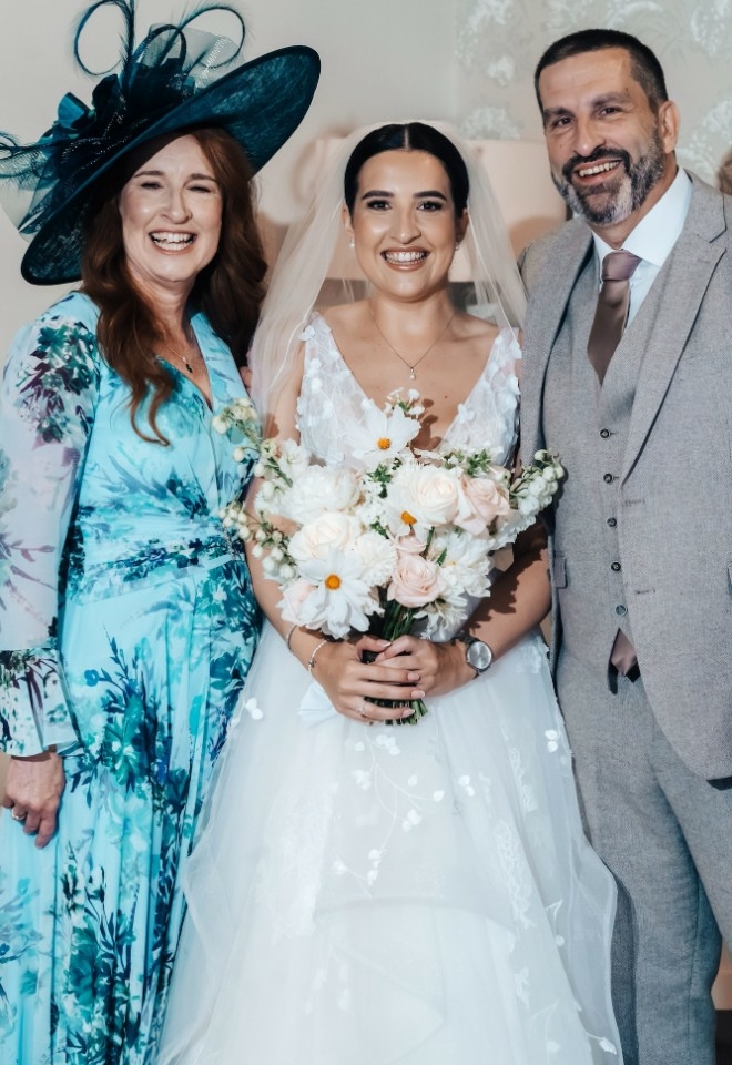 Sophie with her parents