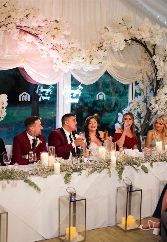 wedding breakfast table