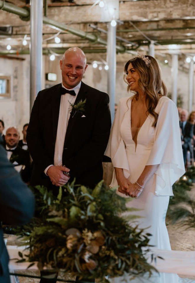 Bride and Groom saying their vows 