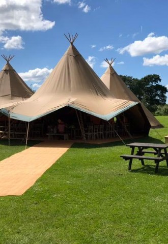 Hat / tipi marquee wedding receptions Cheshire, Knutsford