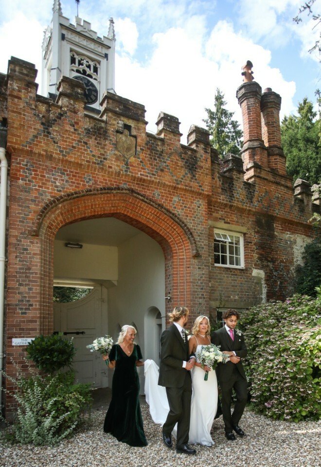Leaving the Gatehouse for the Ceremony at Farnham Castle