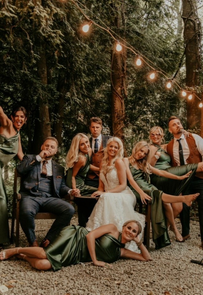 Group picture in the Secret Garden