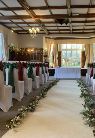 Christmas wedding in Suffolk Suite at Sprowston Manor