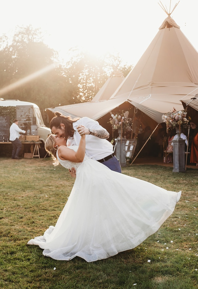 Tipi wedding Festival Weddings with Forest Edge Tipis in Oxfordshire