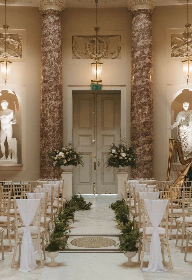 Wedding aisle decor by AJ Events in Buckinghamshire